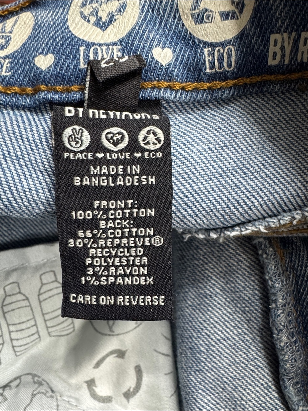Rewash Blue Straight Leg 90s mom Women's Jeans NWT 26 - Picture 12 of 12
